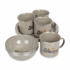 Camp Kitchen Enamel Dinner Set